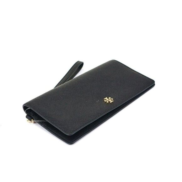 NWT Tory Burch Emerson Slim Wristlet Envelope Wallet in Black - Picture 6 of 9